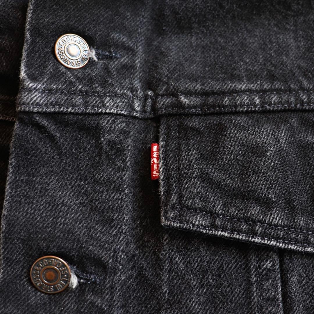 90s USA製 70598 Levi'sリーバイス ブラックデニムジャケット