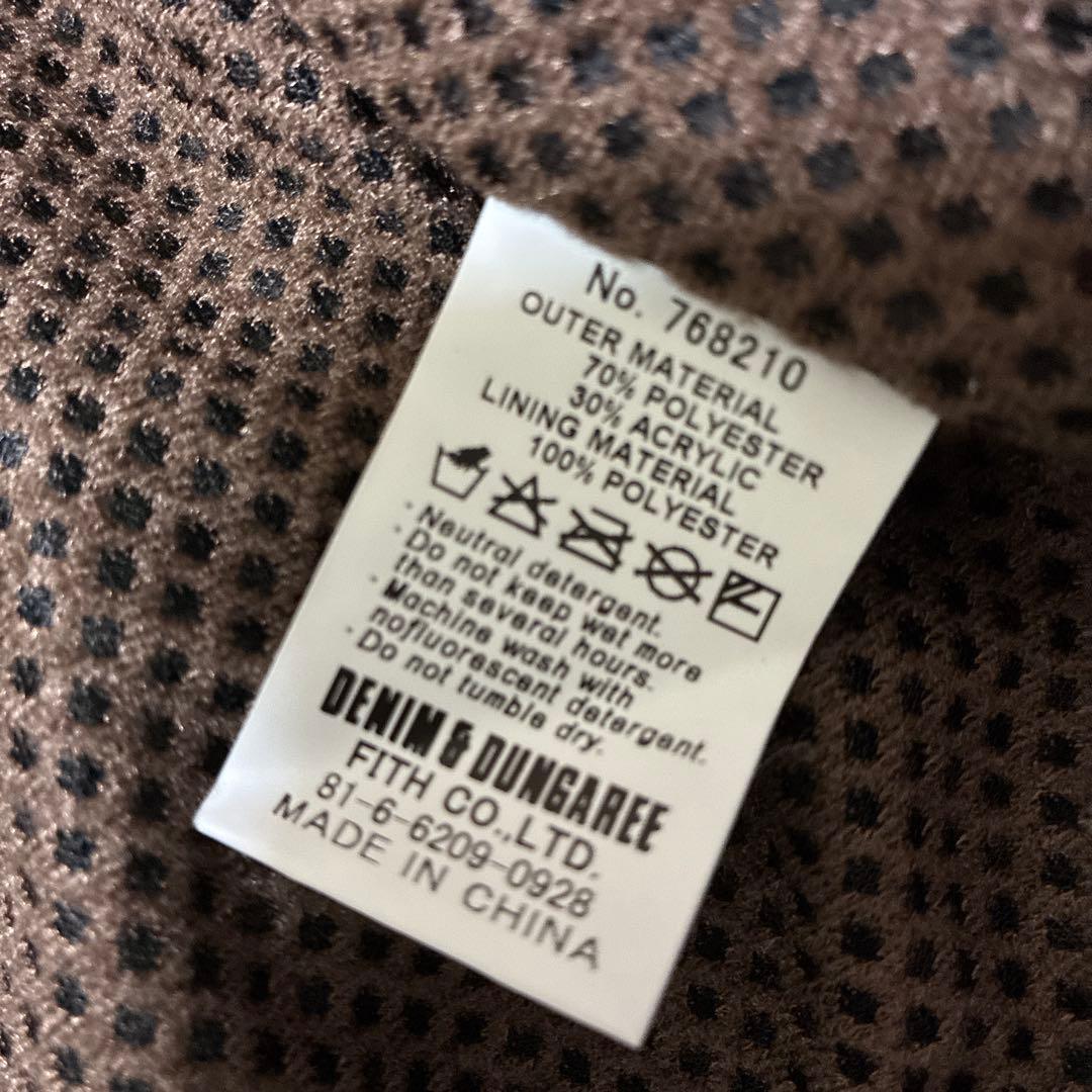 denim dungaree タグ付き　未使用品　ファー付きフリースベスト　02