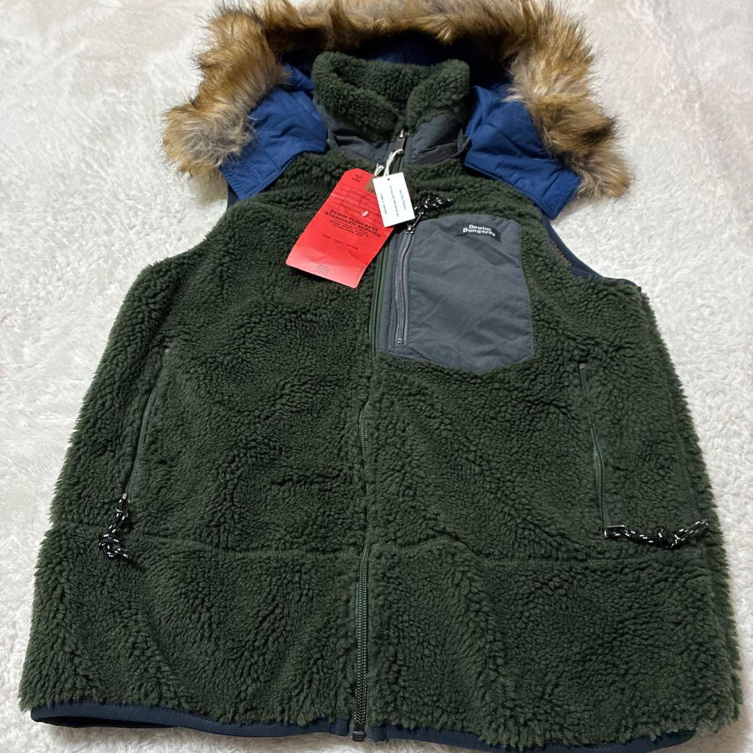 denim dungaree タグ付き　未使用品　ファー付きフリースベスト　02