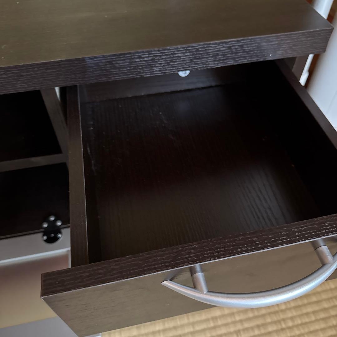 ダークブラウン テレビボード 引き出し付き