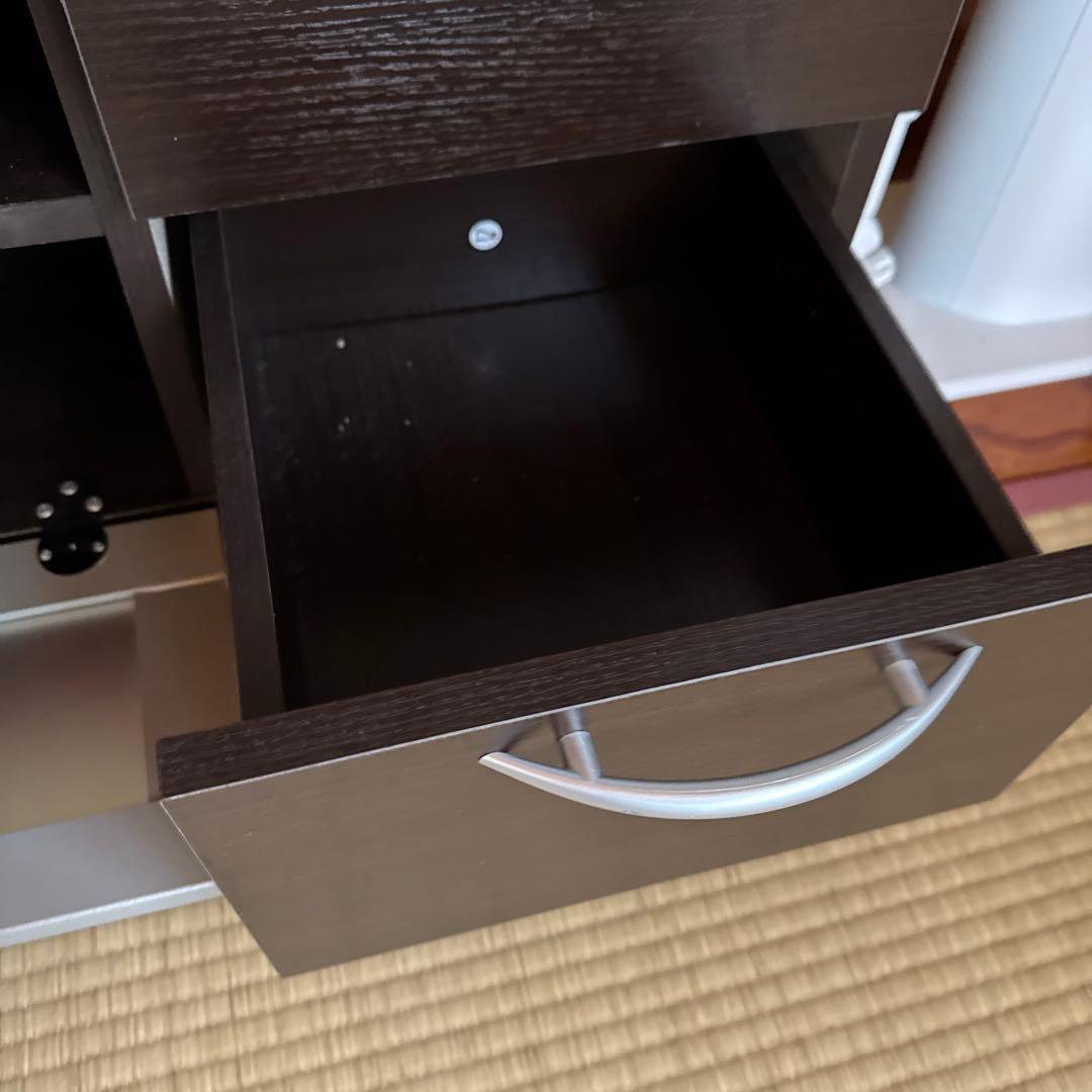 ダークブラウン テレビボード 引き出し付き