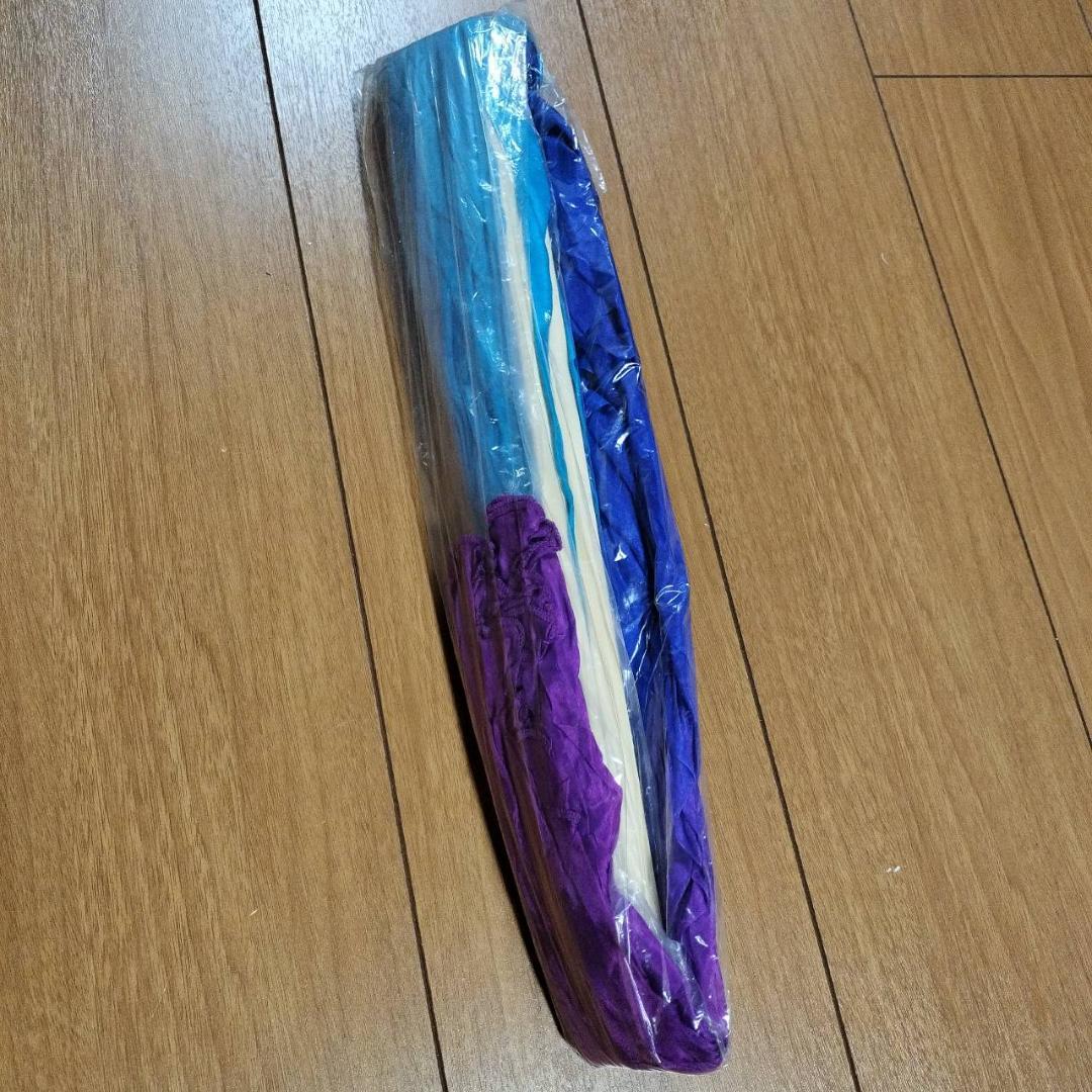 【新品】両手！ビッグフラッターファンベール★水色青紫