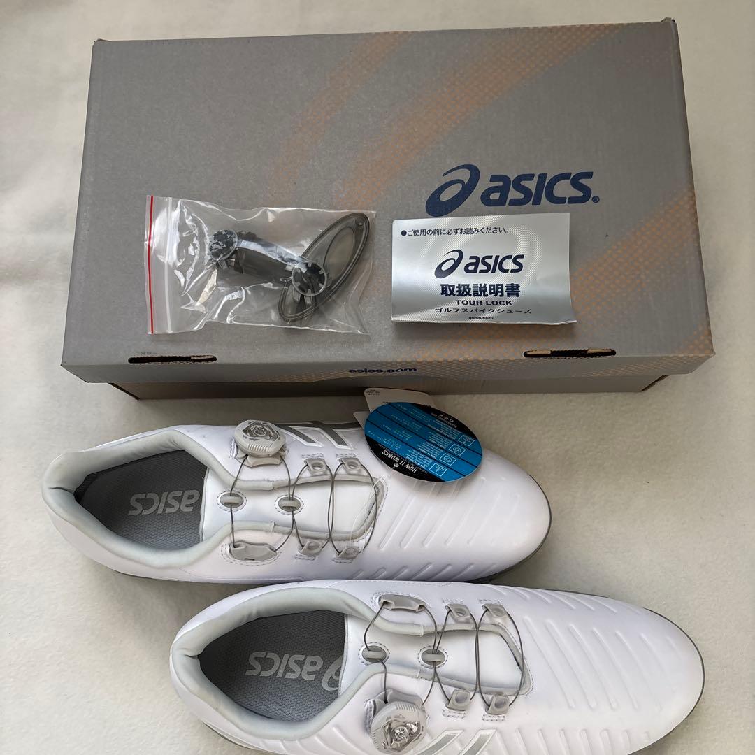 ASICS ダイヤル式ゴルフシューズ ホワイト　27.5cm