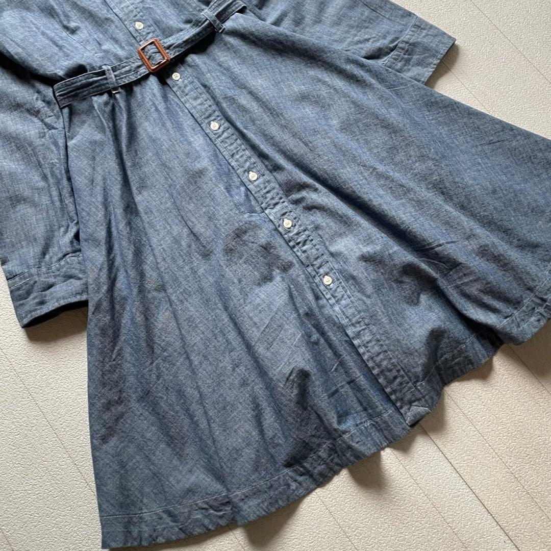 現行　POLO RALPHLAUREN シャンブレーシャツワンピース ベルト付