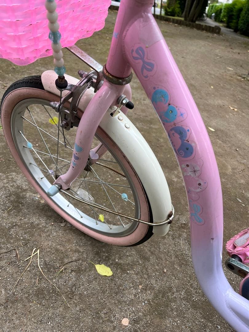 【6/18まで出品】幼児用自転車 ピンク プリンセス 18インチ　ヘルメット付き