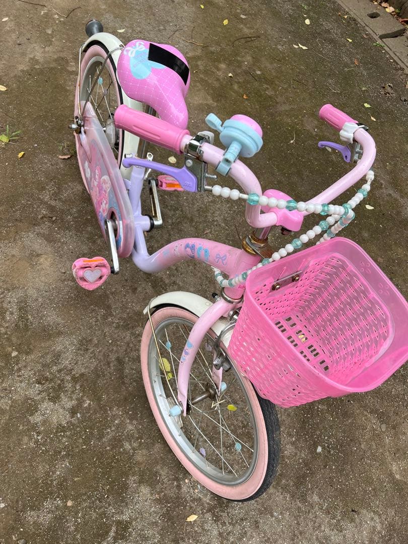 【6/18まで出品】幼児用自転車 ピンク プリンセス 18インチ　ヘルメット付き