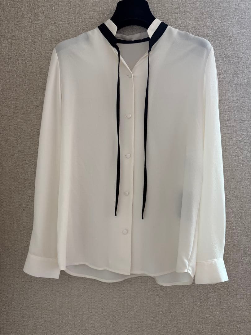 ANAYI ジョーゼットハイショクタイブラウスシャツ