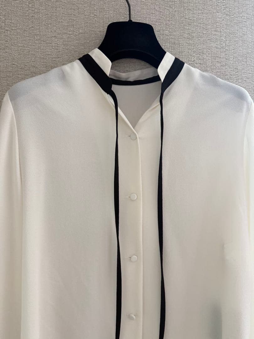 ANAYI ジョーゼットハイショクタイブラウスシャツ