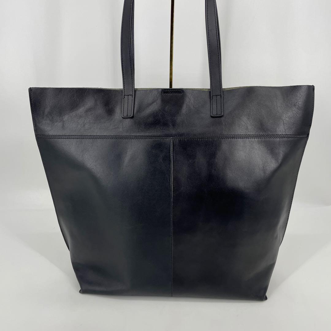 ☆新品同様☆MEN'S BIGI☆SEEKER☆レザートートバッグ☆本革☆黒
