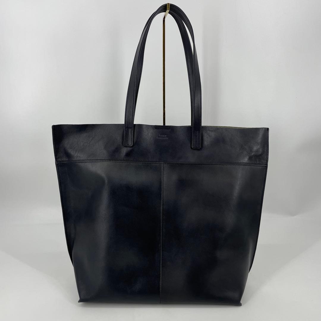 ☆新品同様☆MEN'S BIGI☆SEEKER☆レザートートバッグ☆本革☆黒