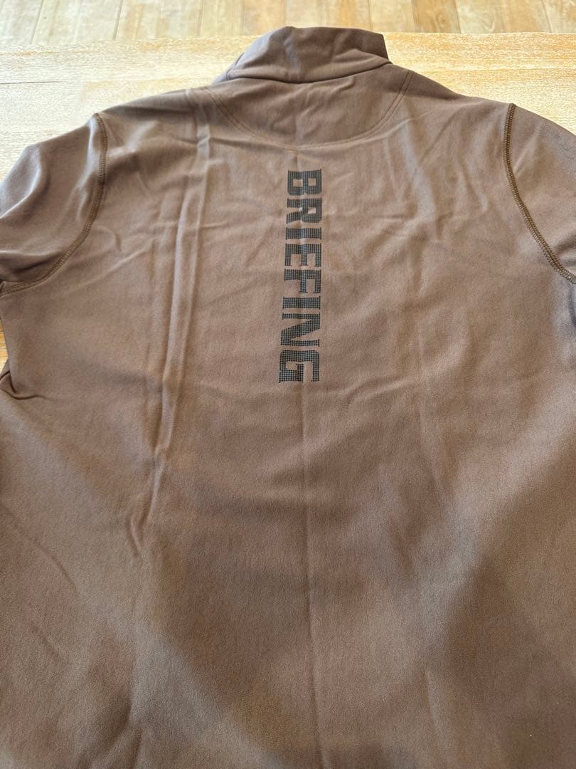 BRIEFING ブラウン 裏起毛モックネック　M 美品