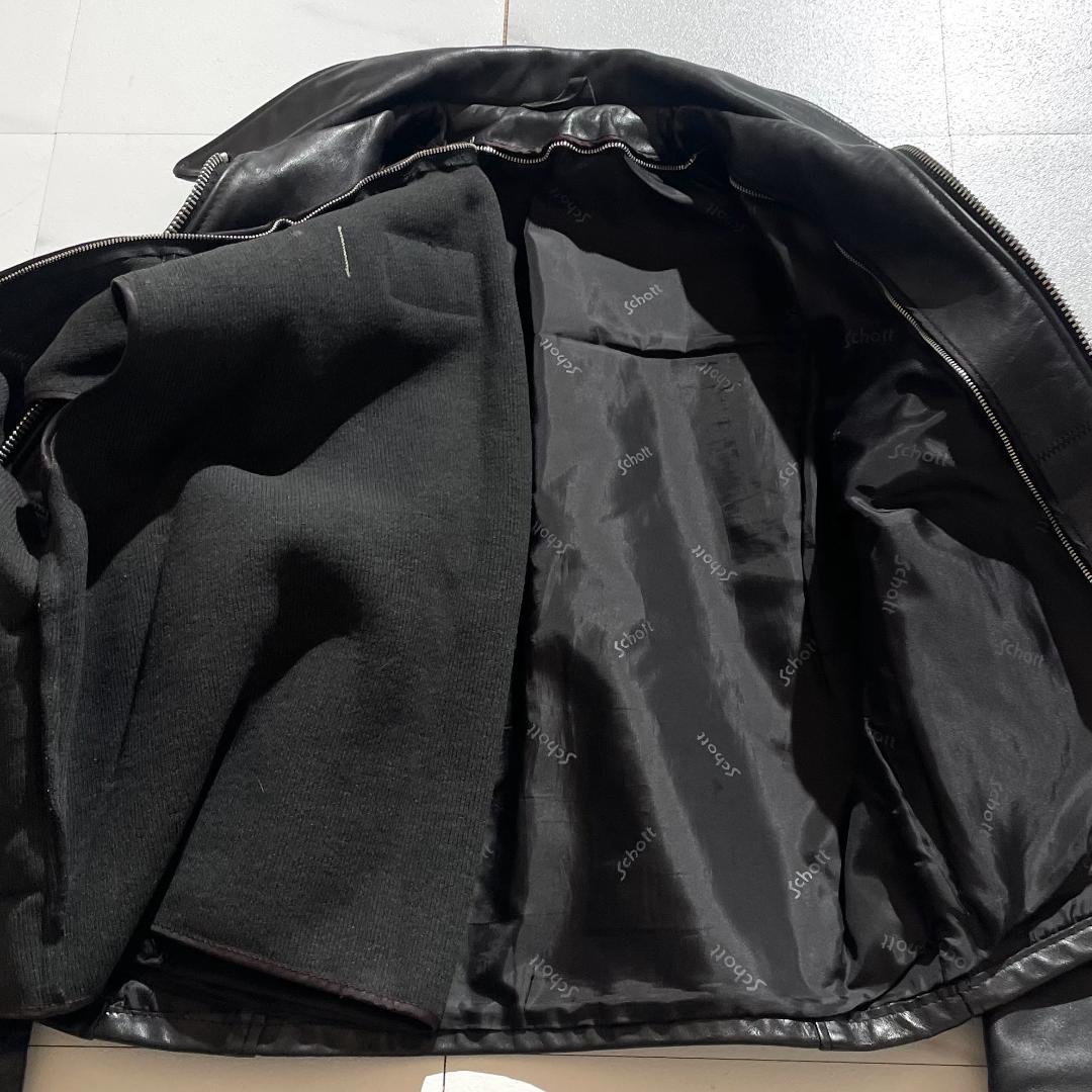 【美品/ボアライナー付き】SCHOTT ショット レザージャケット 黒 38