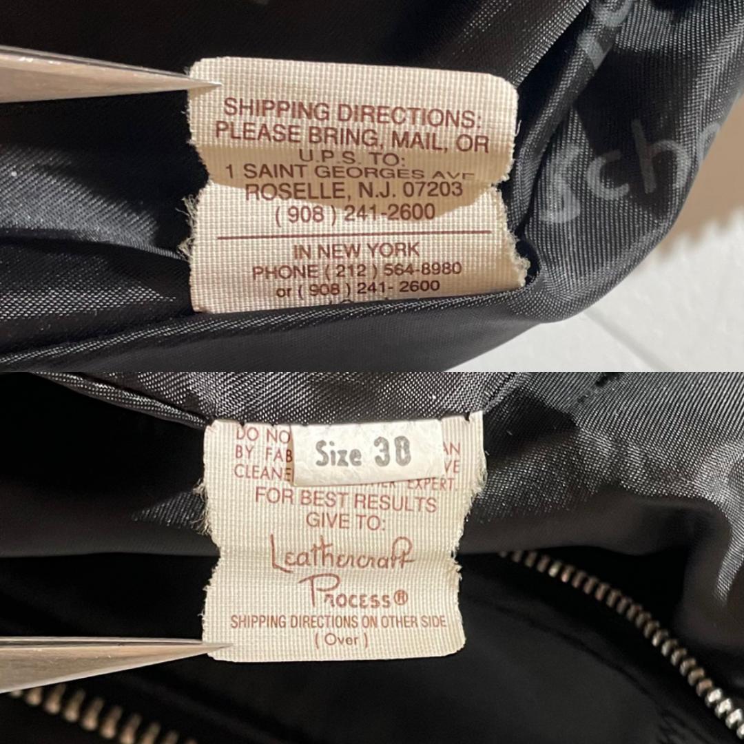 【美品/ボアライナー付き】SCHOTT ショット レザージャケット 黒 38