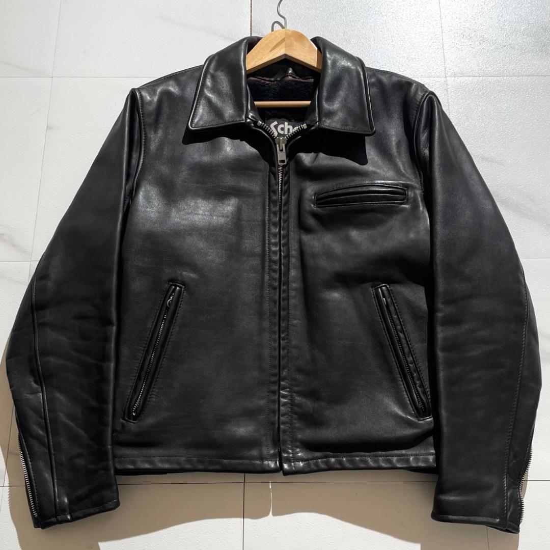 【美品/ボアライナー付き】SCHOTT ショット レザージャケット 黒 38