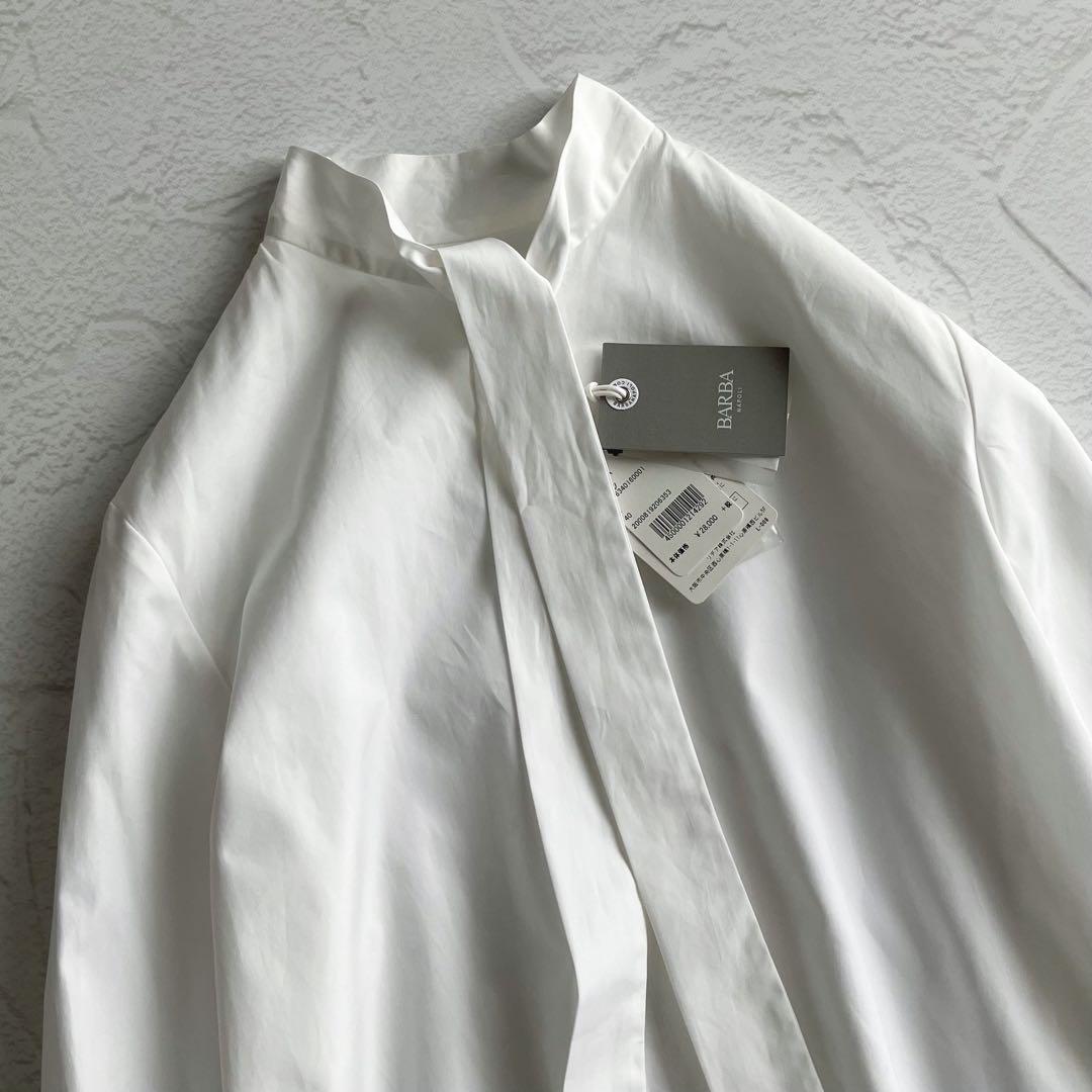 ✨新品✨BARBA バルバ ボウタイブラウス リボン シャツ オフィス ビジネス