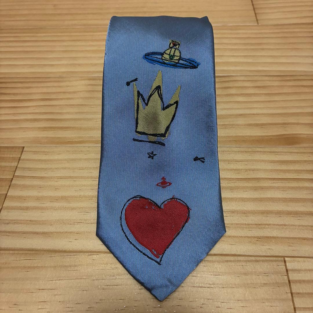 Vivienne Westwood ネクタイ オーブ 王冠 ハート 光沢 高級