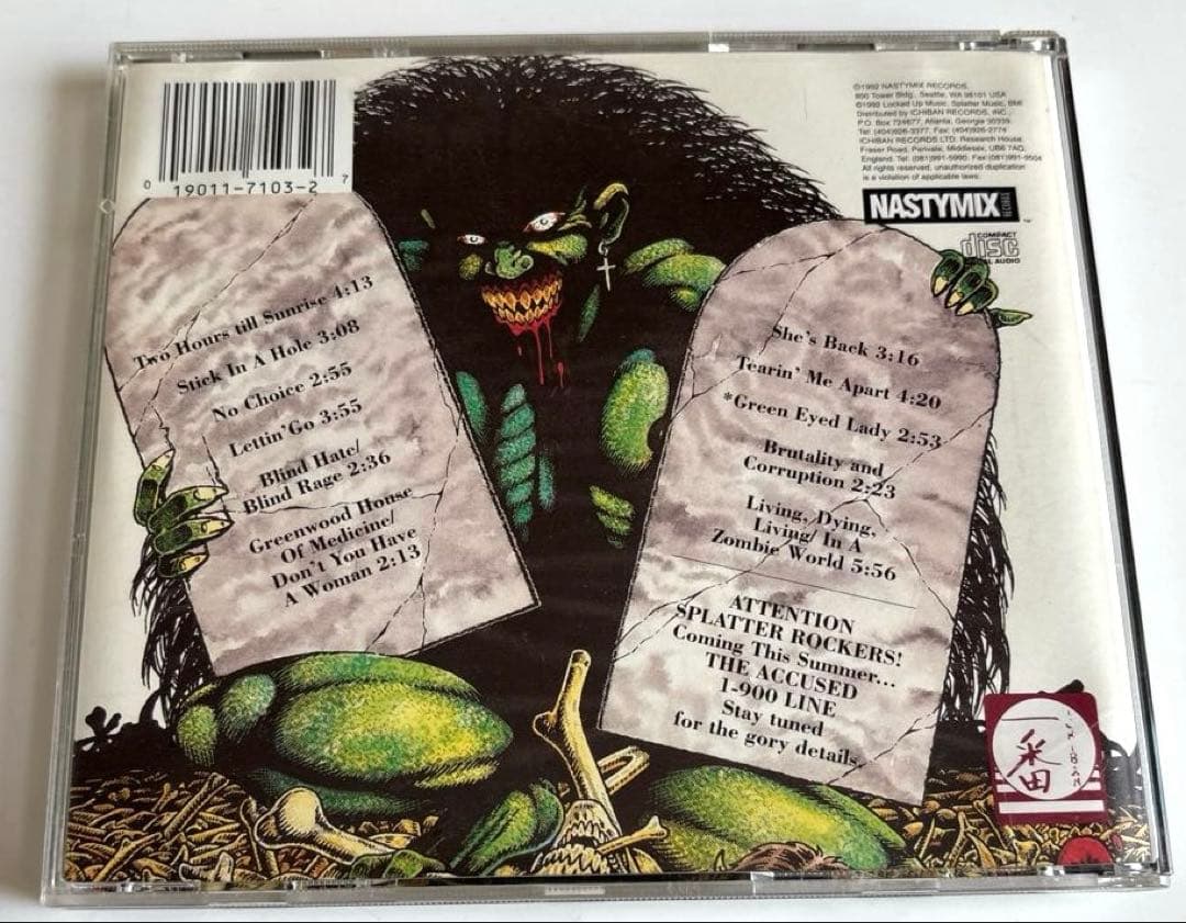 THE ACCUSED/Splatter Rock/廃盤 レア US盤 CD