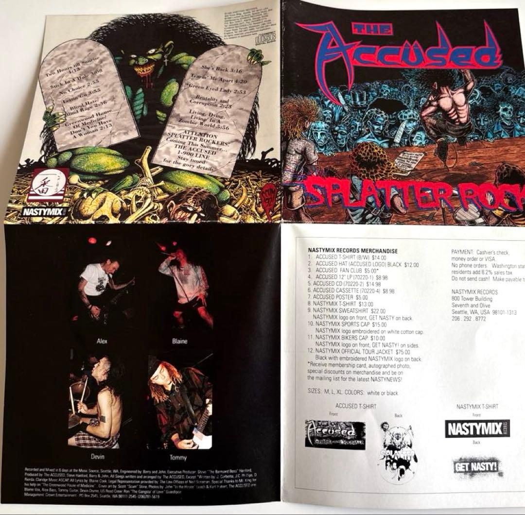 THE ACCUSED/Splatter Rock/廃盤 レア US盤 CD