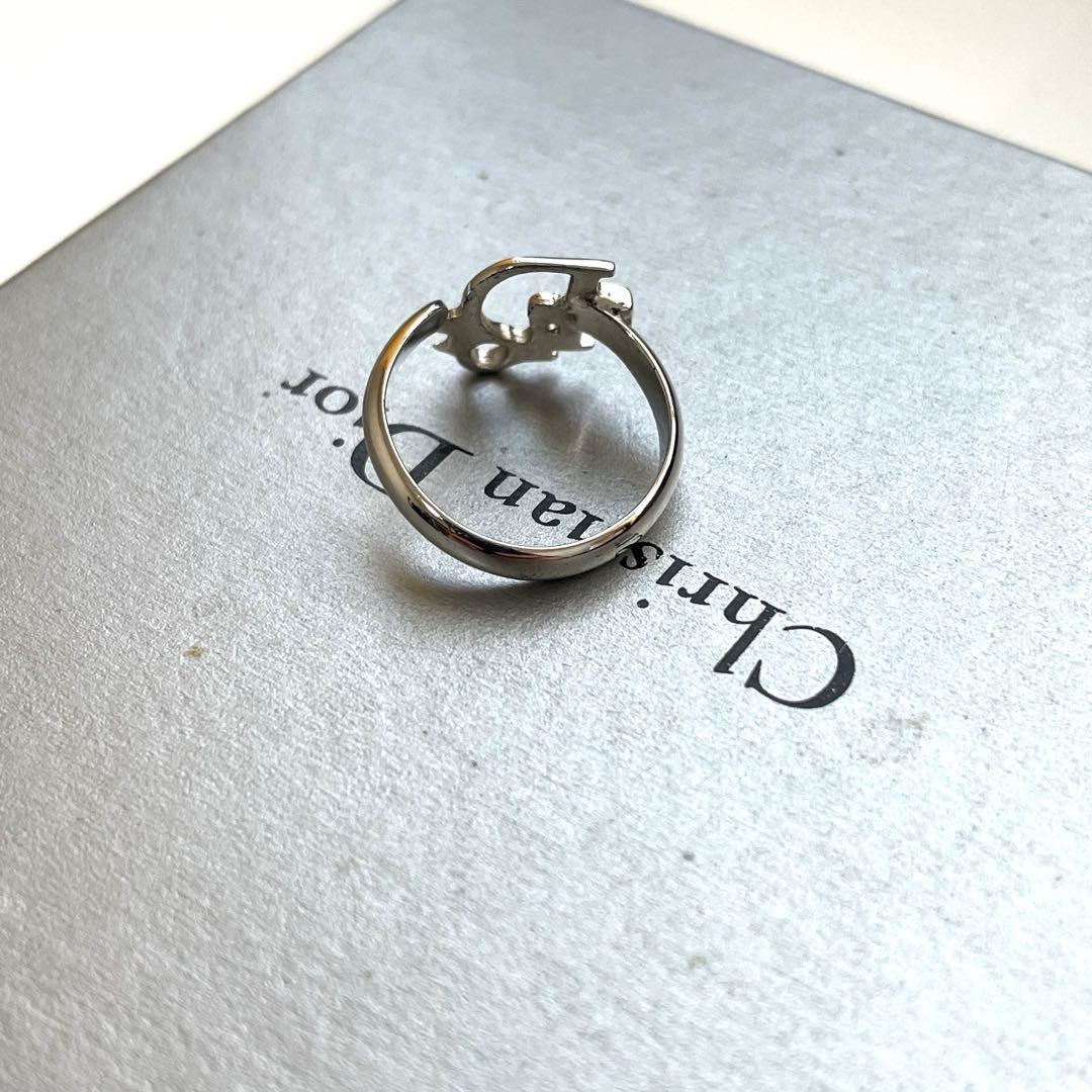 未使用級ChristianDior ロゴ シルバー リング 13号　ユニセックス