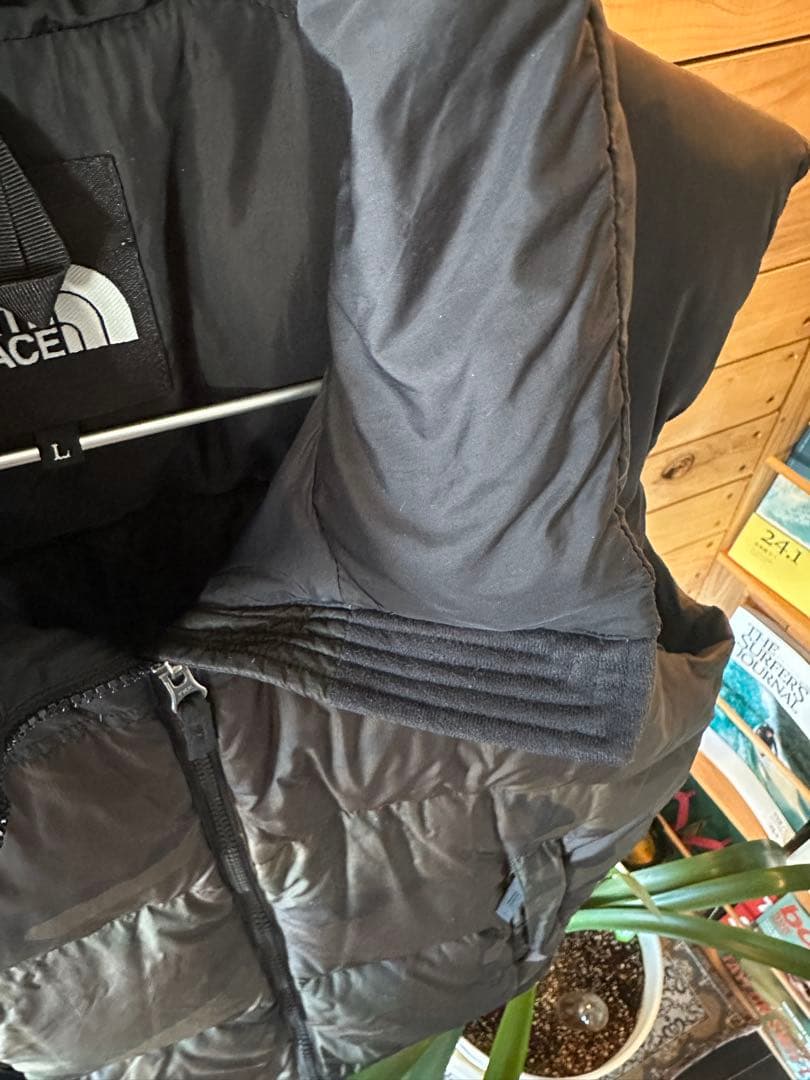THE NORTH FACE ブラック迷彩 ヌプシダウンベスト L