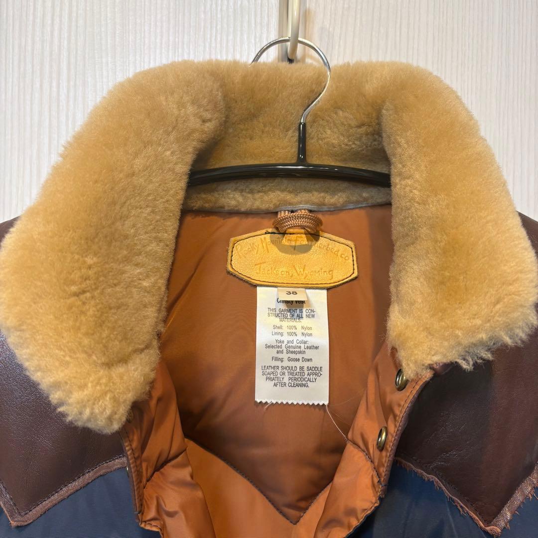 ロッキーマウンテンフェザーベッド ダウンベスト size38 ネイビー