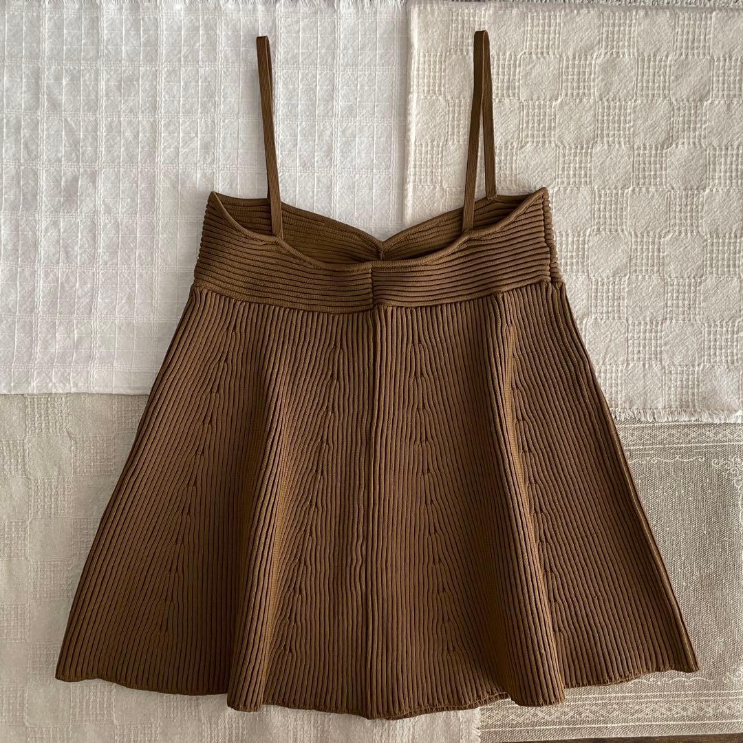 eaphi ビスチェ RIB KNIT BUSTIER brown
