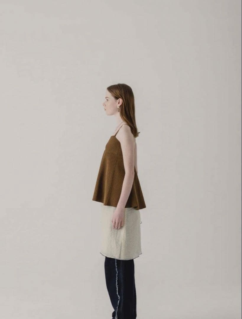 eaphi ビスチェ RIB KNIT BUSTIER brown