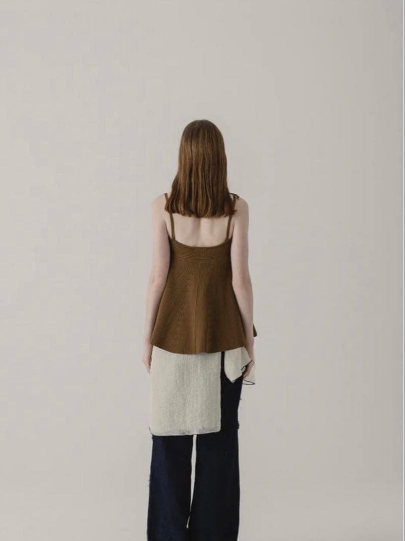 eaphi ビスチェ RIB KNIT BUSTIER brown