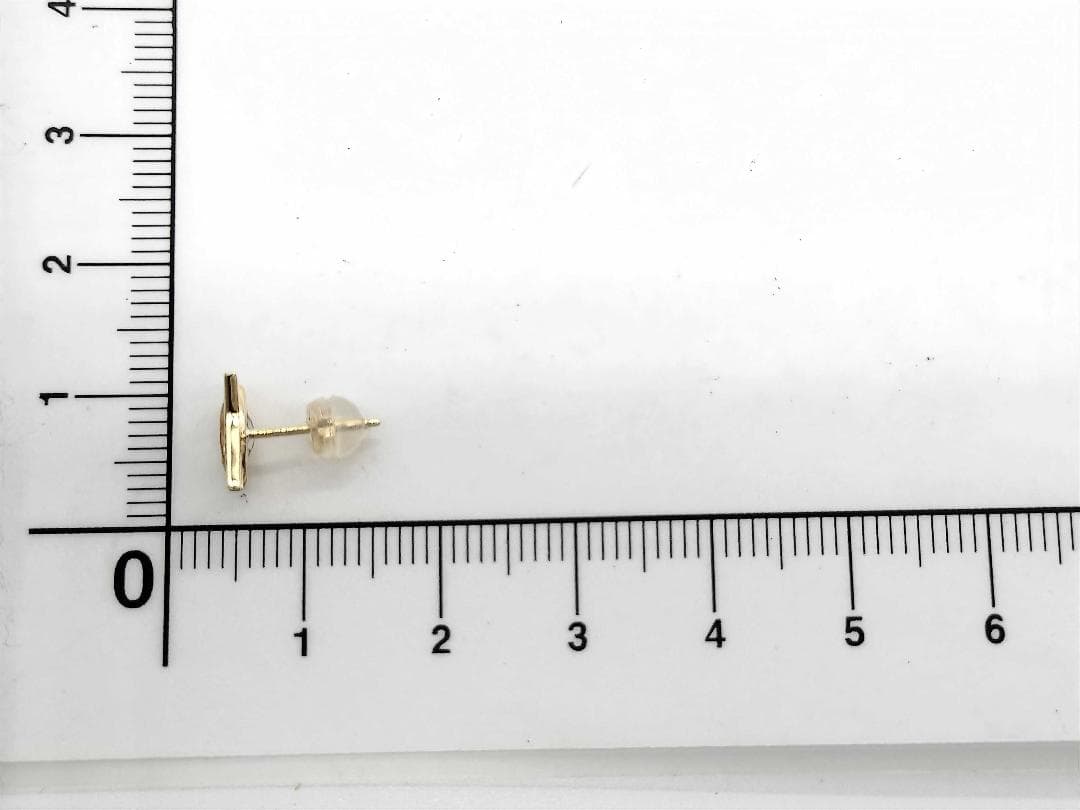 A-49 4℃ 透明石 K10 0.5g ピアス(貴金属) OKモチーフ片耳用