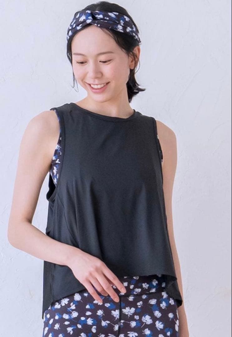 【新品・未開封】LAVA・SUKALAバックプリーツタンクトップ　ブラック　L