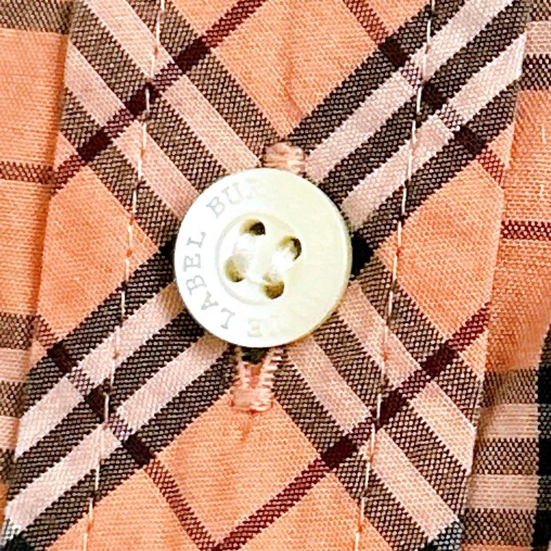 Burberry ブルーレーベル　ノバチェック ブラウス　長袖　オレンジ　38