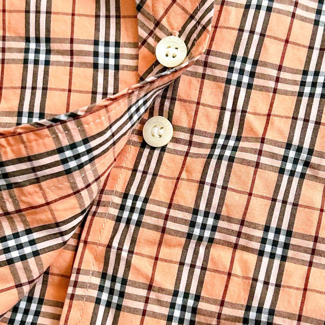 Burberry ブルーレーベル　ノバチェック ブラウス　長袖　オレンジ　38