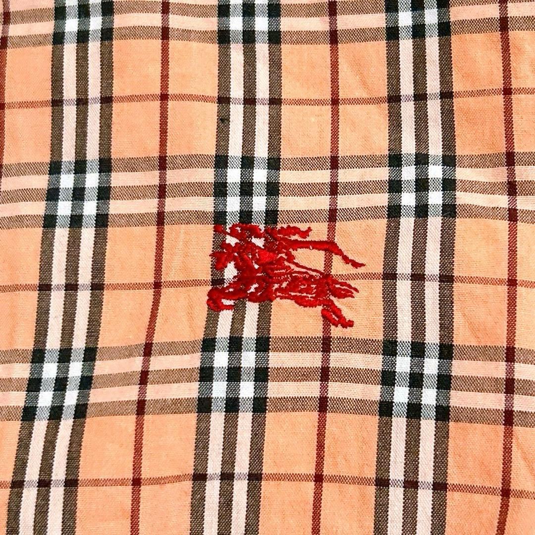 Burberry ブルーレーベル　ノバチェック ブラウス　長袖　オレンジ　38