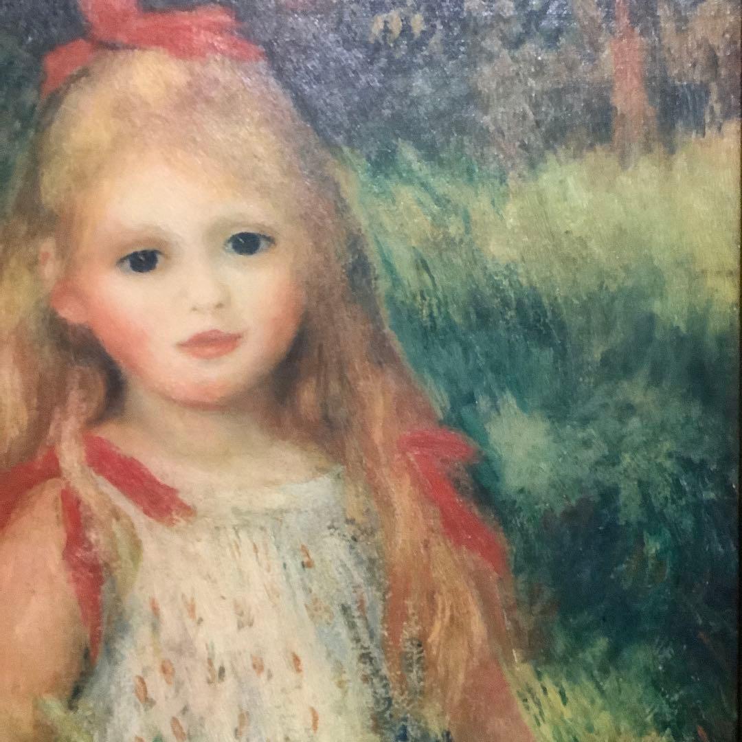 名前が分かりませんさん専用　ルノワール　油彩画　【麦束を持つ少女】　金色