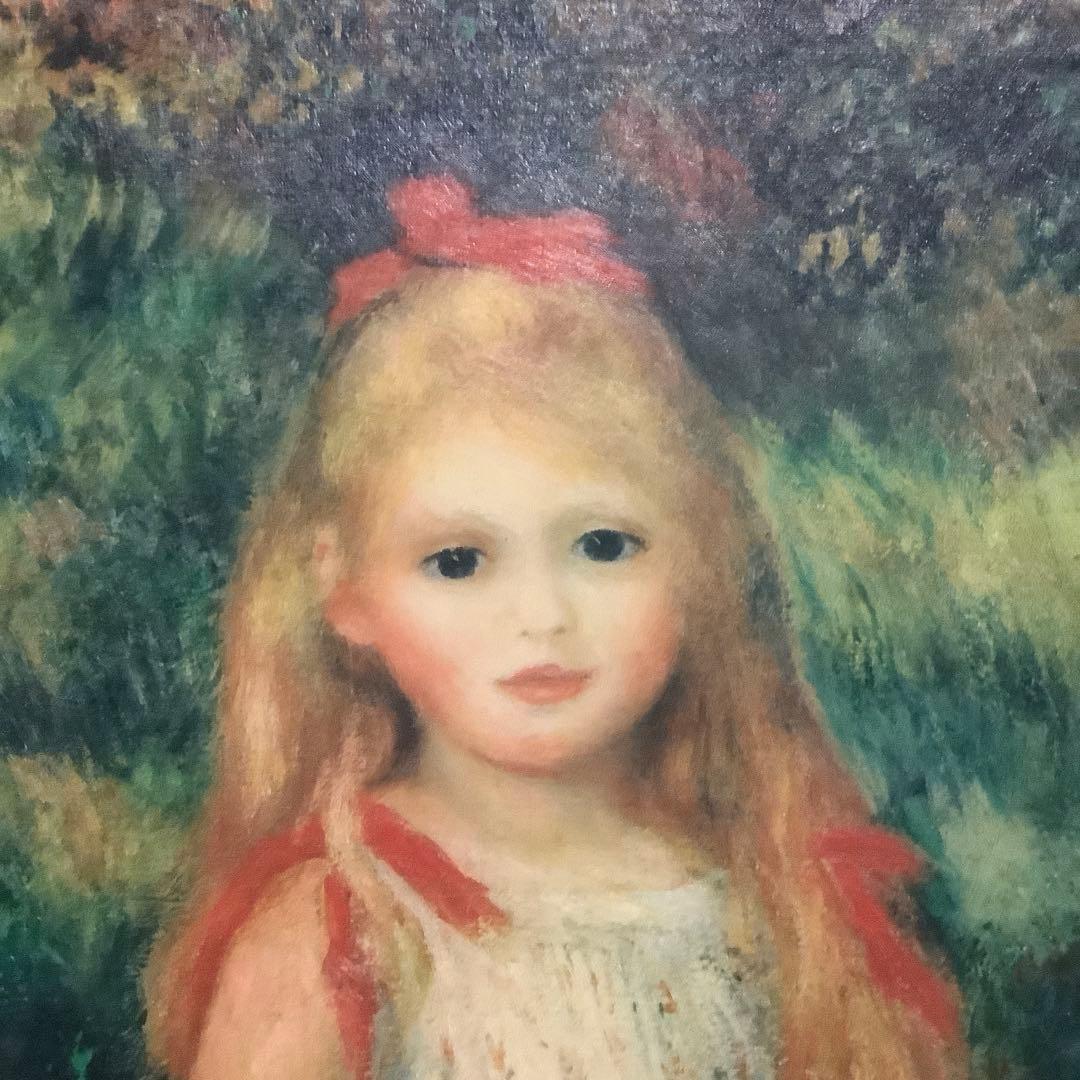 名前が分かりませんさん専用　ルノワール　油彩画　【麦束を持つ少女】　金色