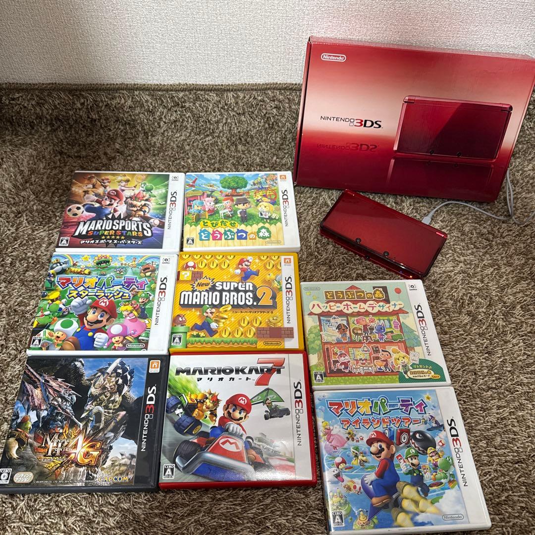 ゆ*ん様 Nintendo 3DS レッド カセット付き まとめ売り