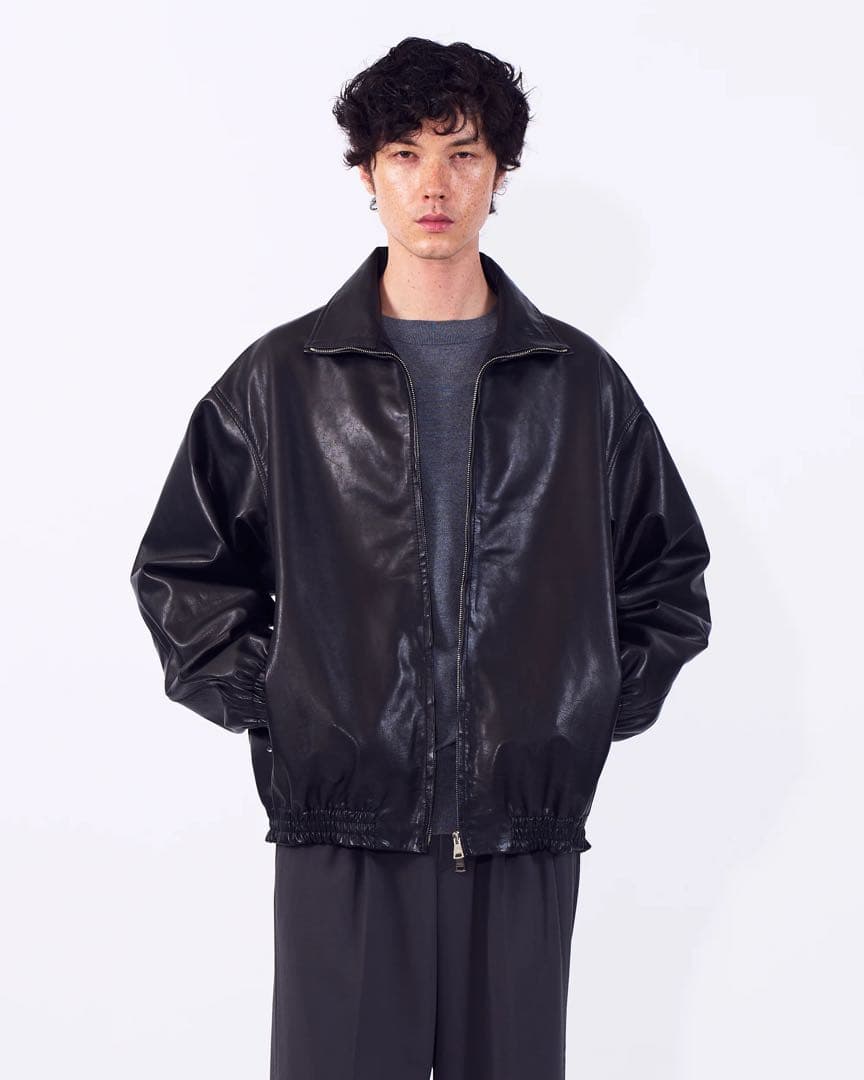 サイズ3 ブラックYOKE Carf Leather Truck Jacket