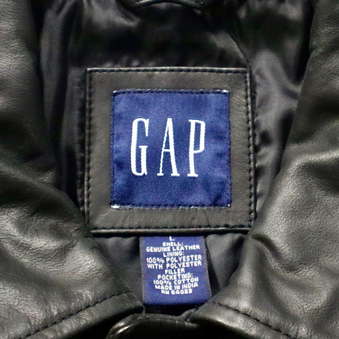 K*i様 【Like New】OLD GAP レザーカーコート 本革 ブラック