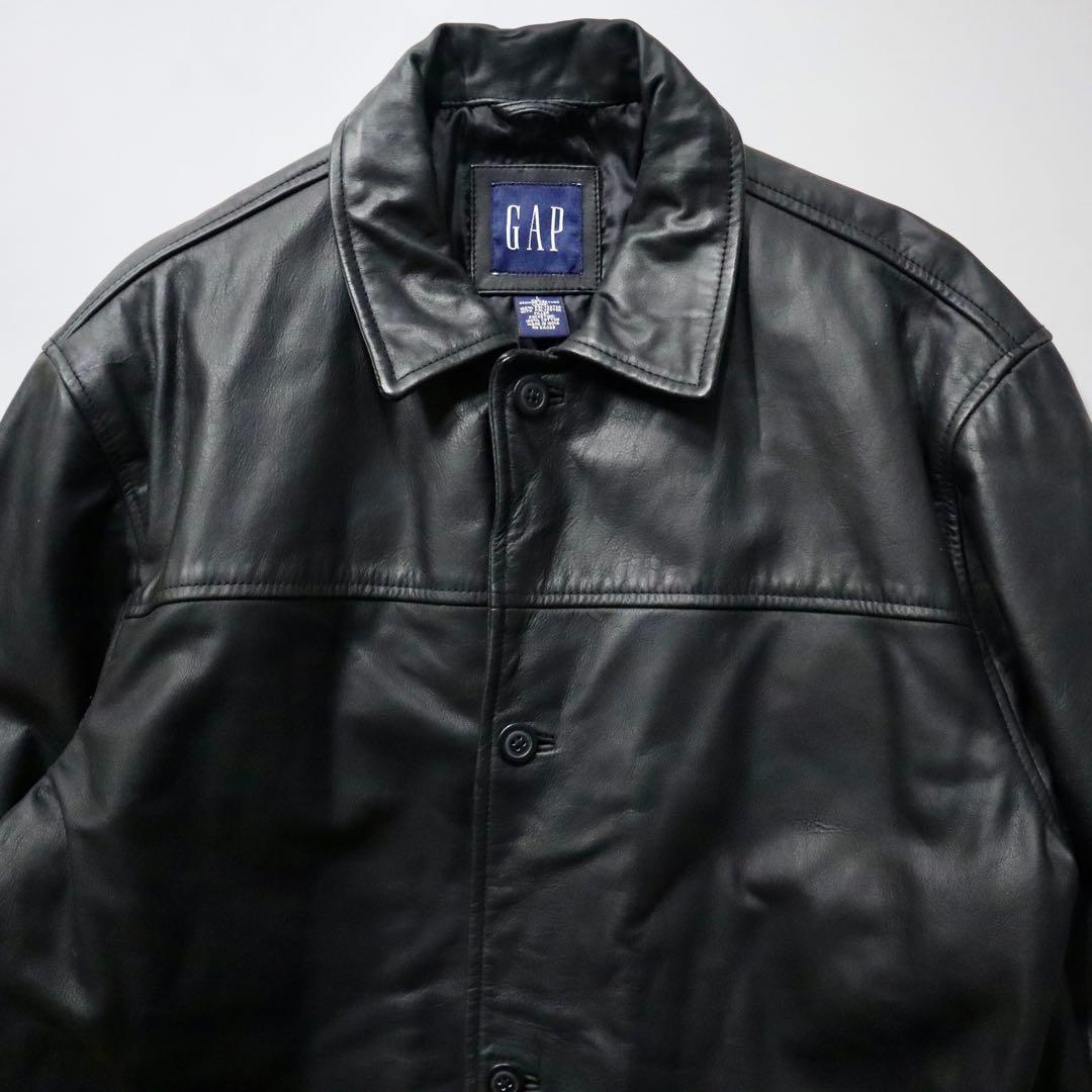 K*i様 【Like New】OLD GAP レザーカーコート 本革 ブラック