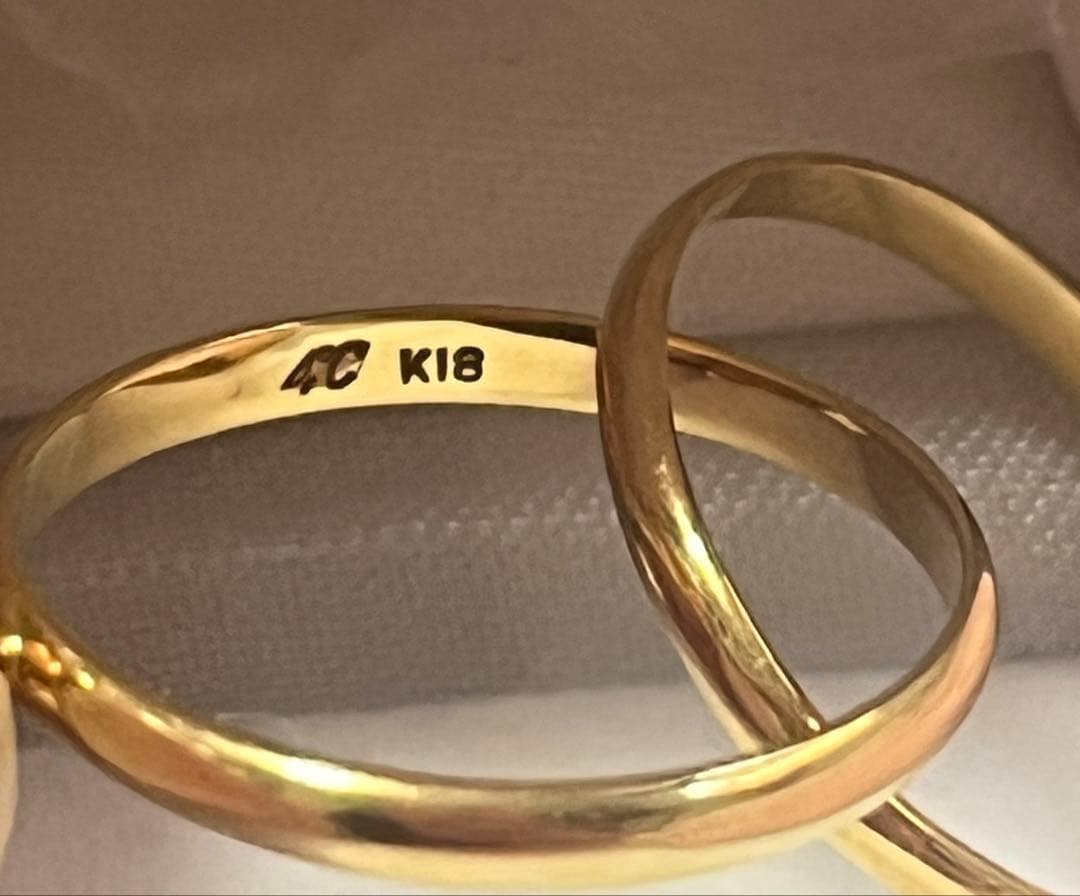 4℃ ヨンドシー K18 パール 真珠 リング