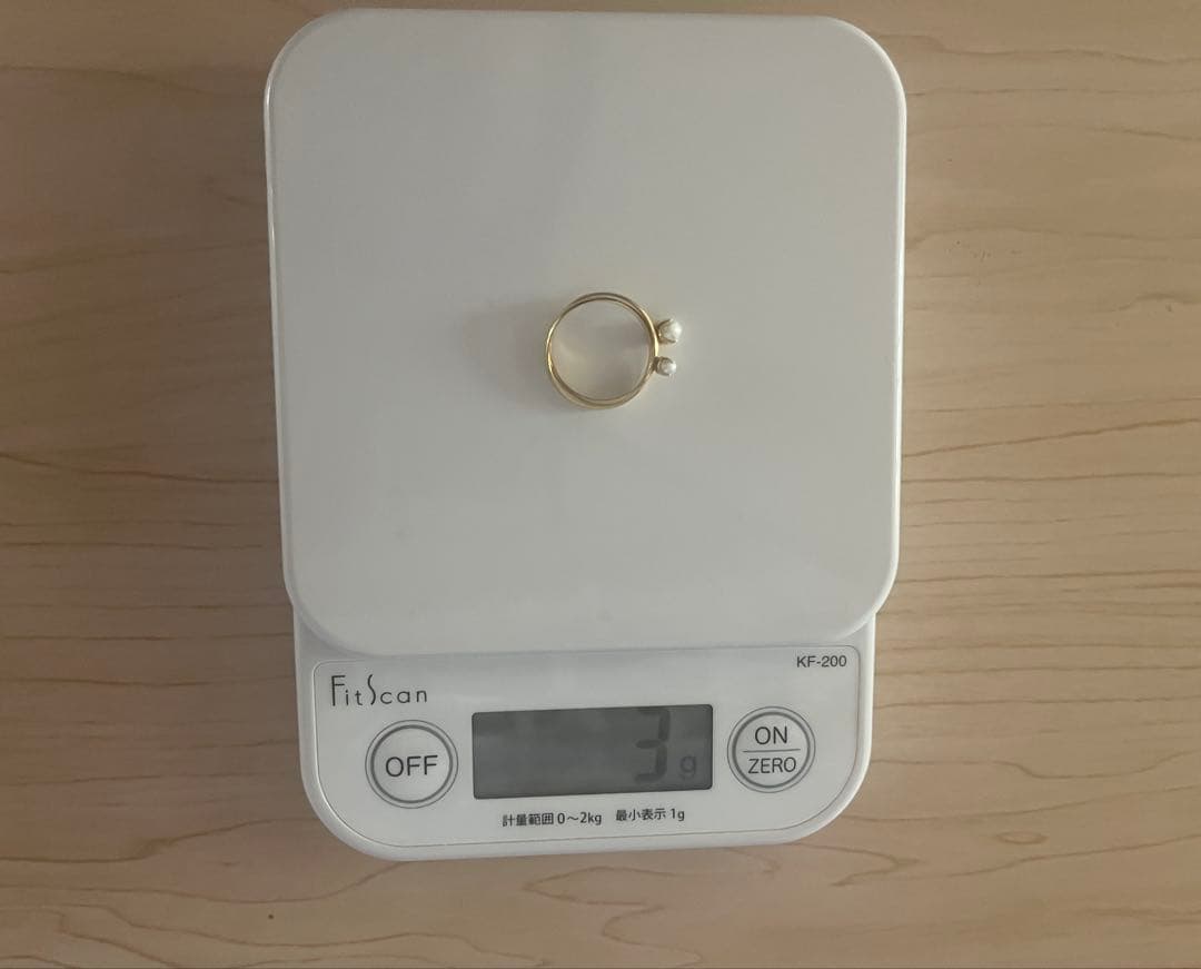 4℃ ヨンドシー K18 パール 真珠 リング
