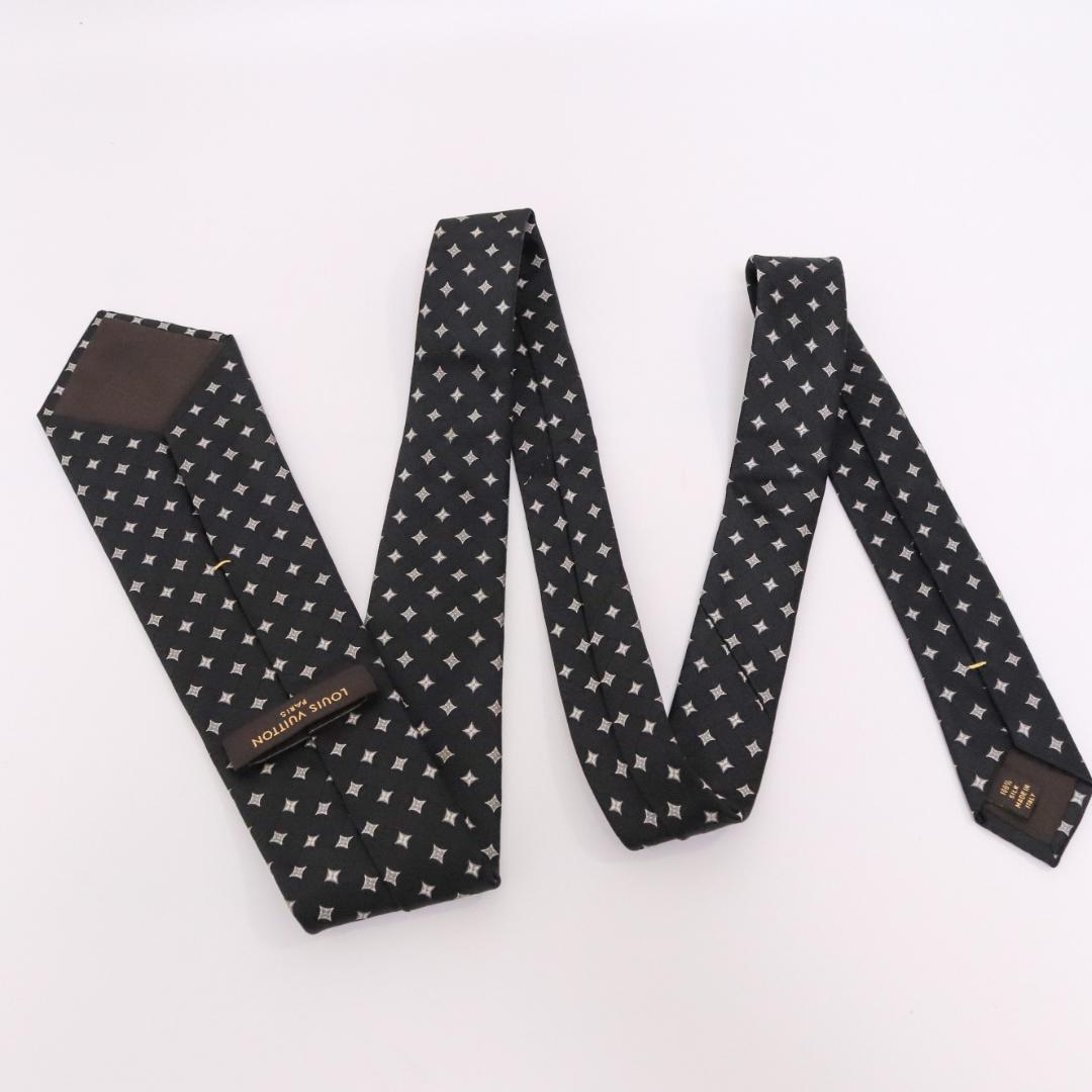 未使用級　LOUIS VUITTON　ルイヴィトン　ネクタイ　黒　ブラック　総柄