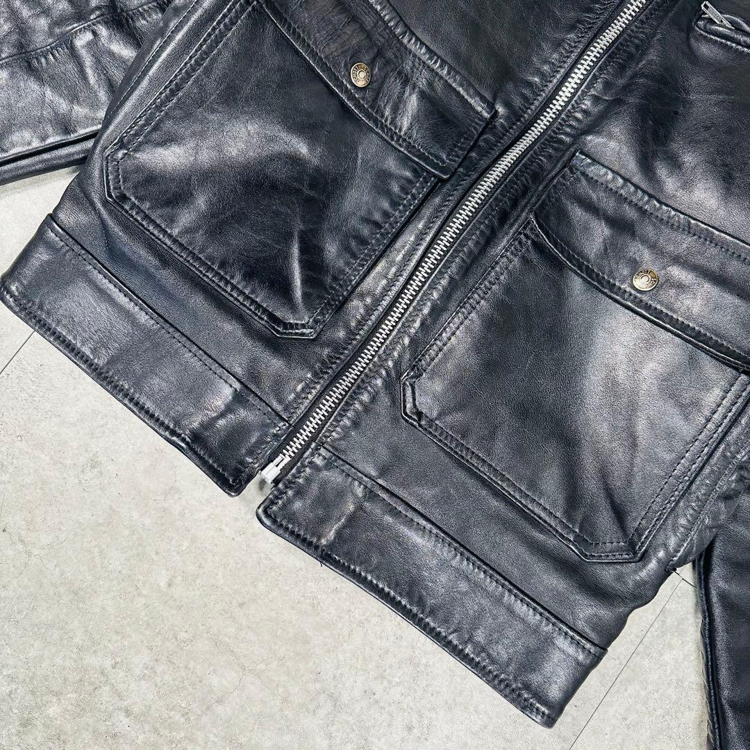 schott ショット ポリスマン レザージャケット 黒　サイズ36