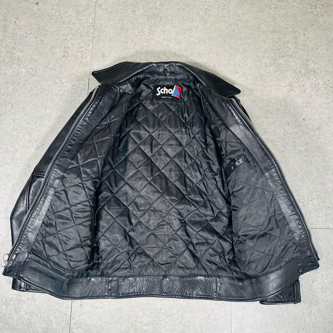 schott ショット ポリスマン レザージャケット 黒　サイズ36