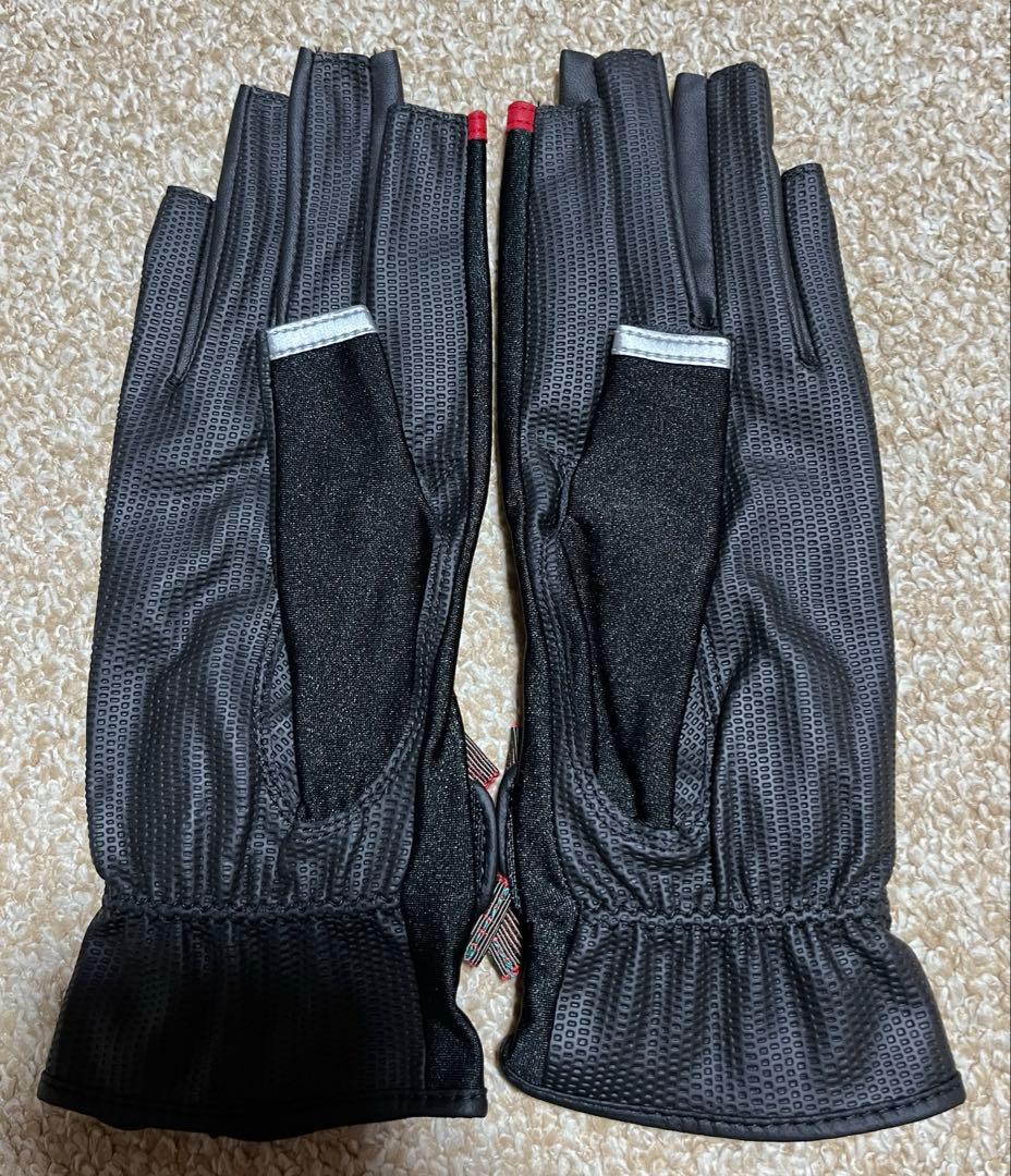 【新品未使用】LANVIN SPORTゴルフグローブ 21cm ブラック