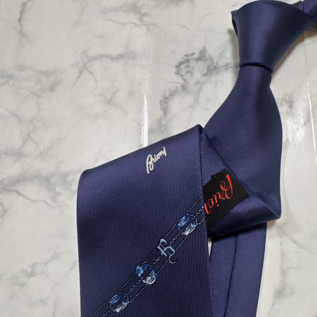 Brioni ネイビー ネクタイ