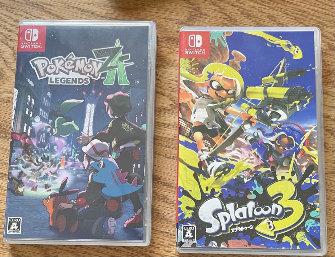 ポケモン レジェンズzaパッケージ版とスプラトゥーン3パッケージ版