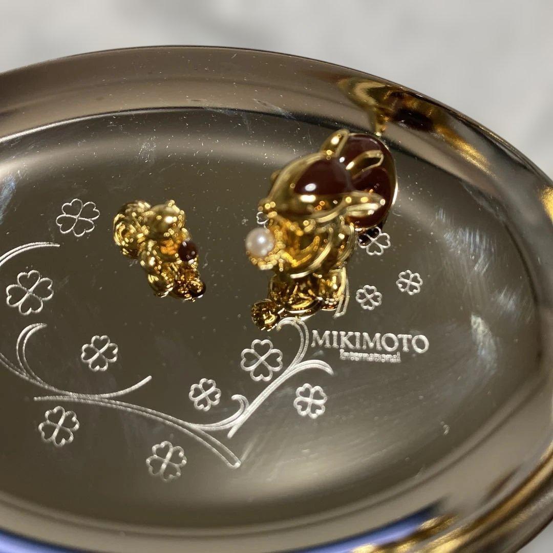 新品✨　MIKIMOTO 花柄トレイとリスの親子金色装飾品セット