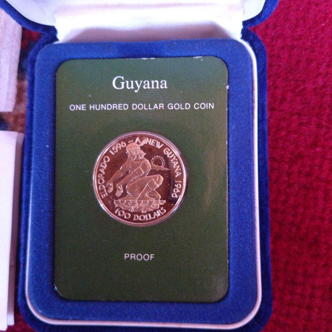 Guyana 1976年 エルドラド 100ドル金貨