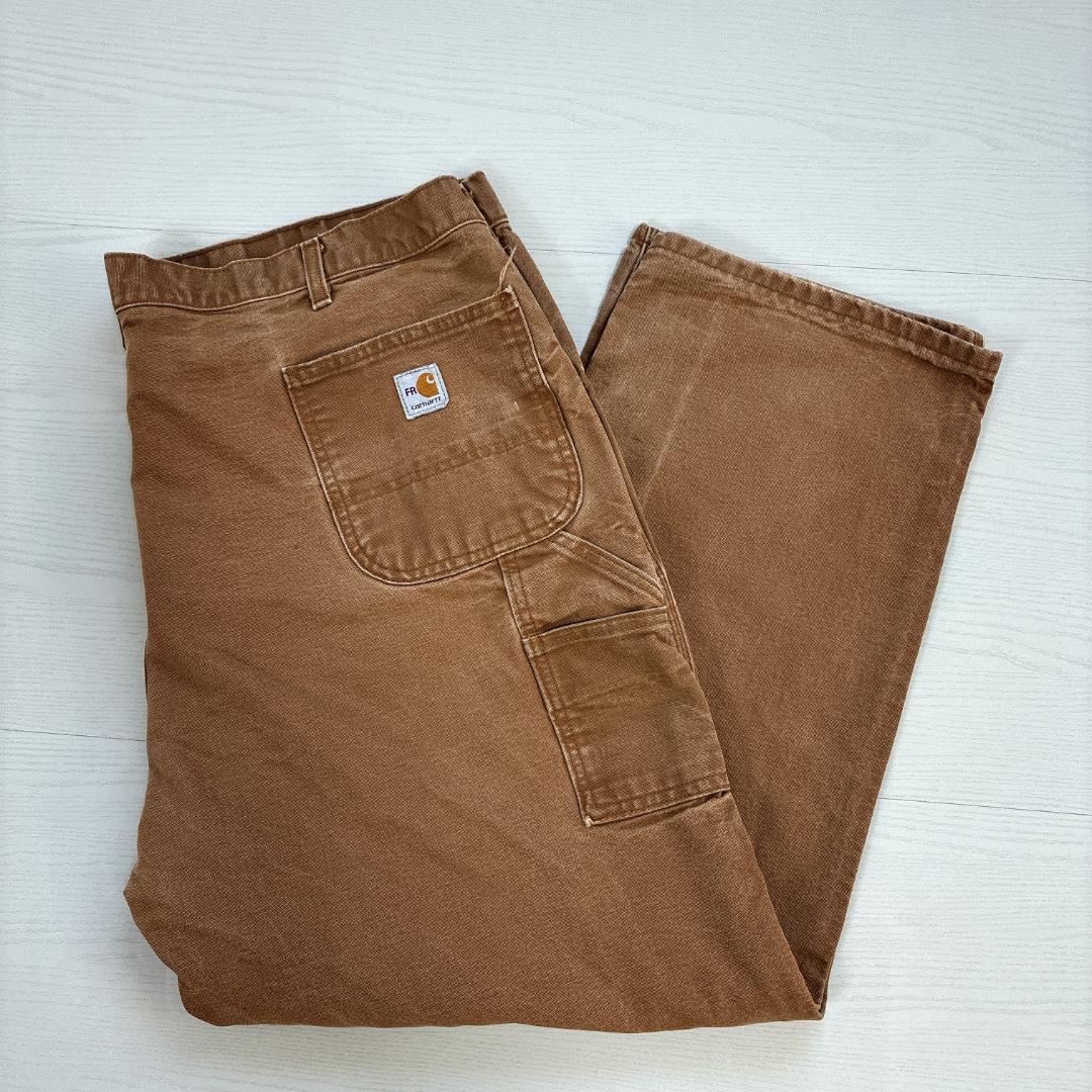 カーハート　ダックペインターパンツ　ブラウン　ビックサイズ　W46 L30